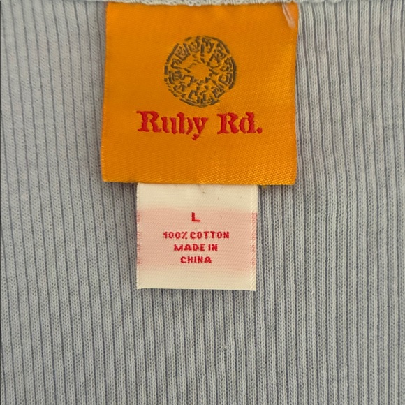 Ruby Rd. Blue Embellished Tank Top - Picture 2 of 8